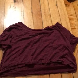 Maroon Crop Top